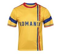 BINQER Maglia da calcio da uomo T-shirt da calcio Coppa Europa/America Felpa Mezze maniche da calcio(Color:Romania,Size:S)