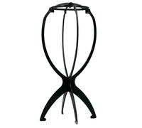 BINQILIN Supporto per parrucca pieghevole portatile, supporto per parrucca rimovibile, strumento di visualizzazione della parrucca per riporre parrucche e cappelli(Nero)