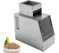 BINSKJ Separatore Elettrico di Gusci Soffiati per Mangime per Uccelli, Piccolo Separatore di Lolla di Riso in Acciaio Inossidabile con Ventola Regolabile a 2 velocità per Semi di Miglio/Melone