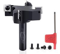 BINSTAK - Punta per fresa per spoiler CNC, diametro di taglio da 1/2", inserto in carburo, punta per fresa a piallatura, punta per piallatura in legno, utensili per la lavorazione del legno