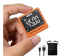 BINTA Inclinometro Digitale Ricaricabile Mini 3.6x2cm con Magnete, Display VA 0.05°, Tipo-C e Funzione Blocco Dati - per Meccanica di Precisione, Fai Da Te e Montaggio-arancia