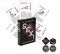 binxliuxo 1 coppia di carte + 4 dadi progettati per i giochi interattivi di coppia con oltre 50 giochi divertenti