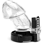 binxliuxo EKIDAZ Gabbia Principale Regolabile in plastica da Uomo B/D/S/M Set (Trasparente)