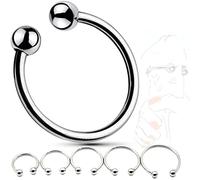 binxliuxo JSUOEO 5PCS Gli Anelli in Acciaio Inossidabile a Doppia Sfera Aumentano Il Piacere di ᴍale
