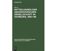 Binzer Mitteilungen Der Geographischen Gesellschaft in Hambur (Copertina rigida)