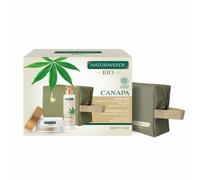 Bio canapa - cofanetto crema viso 50 ml + detergente viso 300 ml+ pochette