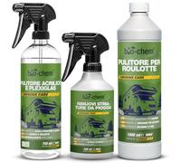 bio-chem - Basic Set 3 Prodotti per la Pulizia della roulotte - Detergente per Auto da Campeggio 1L - Detergente per vetri e Parabrezza in plexiglas 750mL - Pulitore per Macchie di Pioggia 500ml