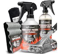bio-chem Kit di Pulizia per Barbecue e griglia da Barbecue - 5 Prodotti | Detergente sgrassante 2 in 1 - Prodotto detergente spray per forno - Sgrassatore per forno e griglia del barbecue