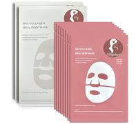 Bio Collagen Real Deep Mask,8 PCS Bio Collagen Overnight Face Mask,Maschera Viso Coreana,Collagene Vera Profonda,Maschera viso al collagene,per il Collagene,Film di puro Mask