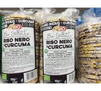 BIO Gallette Di Riso Nero e Curcuma VeganOk 12 Pezzi Da 100g Cad1