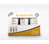 Bio Keratin Gold Set per la cura dei capelli e il trattamento alla cheratina, include shampoo e balsamo, 3 x 2100 ml, senza silicone, senza parabeni, senza solfati, per capelli opachi e secchi