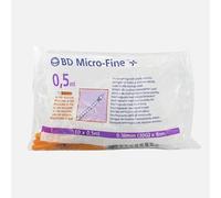 Bio siringhe 0,5 ml 30G x 8 mm U-100 in plastica monouso sterili confezione da 10 pezzi