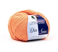 Bio Soia, splendido filato in Cotone Biologico e Soia. Fibre naturali vegetali morbidissime al contatto con la pelle, effetto cachemire, leggerissimo da lavorare e durevole nel tempo Arancio