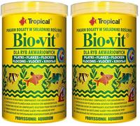 BIO-Vit 1000ml / 200g - Mangime per Pesci d’Acquario Ricco in componenti vegetali (Confezione da 2)