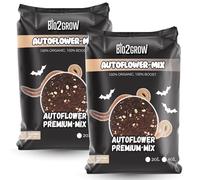Bio2Grow Autoflower Mix 5 litri - Terriccio automatico per interni ed esterni per piante, miscela leggera di ortaggi (80 litri)