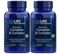 BioAttivo Completo B-Complesso 2X60 Caps Life Extension - Inositolo/P-5-P/Metil
