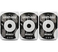BioBizz Light-Mix Substrati 50L, Fondotinta ideale per la crescita vigorosa delle piante (confezione da 3)