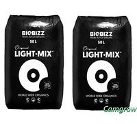 BioBizz Light-Mix Terriccio Biologico, 50 L | 2x, All-Mix, Worm-Humus