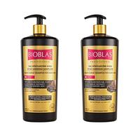 Bioblas - Shampoo all'aglio nero, 1000 ml, anti-perdita di capelli, per uomini e donne, inodore, dermatologicamente testato (2 x 1000 ml)