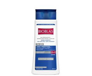 Bioblas Shampoo Erboristico Anticaduta con Balsamo Antiforfora Zinco + Mentolo 360 ml