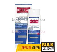 Bioblas Shampoo Erboristico Anticaduta con Balsamo Antiforfora Zinco + Mentolo 360 ml