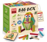 bioblo Big Box Multi- Mix | 340 Blocchi da Costruzione Colorati | Set Blocchi in Legno | Blocchi da Costruzione in legno per bambini | Giocattoli Educativi Montessori | Mattoni in costruzione
