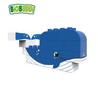 BIOBUDDI Animali Selvatici | Balena e foca in Mare, 12 Pezzi, Compatibile al 100% con Lego & Duplo, Prodotto in UE (Paesi Bassi), 97% bioplastica, BB-0101