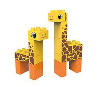 BIOBUDDI Animali Selvatici | Giraffa con Bambino in steppa, 14 Pezzi, Compatibile al 100% con Lego & Duplo, Prodotto in UE (Paesi Bassi), 97% bioplastica, BB-0103