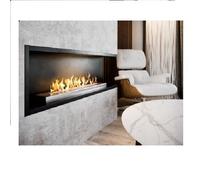 Biocamino da incasso Mod. Mega 150 bifacciale angolare Destro con bruciatore uni [EEK: A]