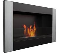 Biocamino Da Parete GOLF VERDICAL TUV CON VETRO Dimensioni 64,8x14,4x h37,4cm - peso 6,6 kg colore nero metallizzato E NERO nero