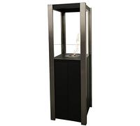 Biocamino da pavimento Ruby modello Nevada colore nero, 380x380x1200 mm