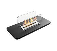 Biocamino da tavolo Ruby modello Rialto colore nero, 860x390x276 mm