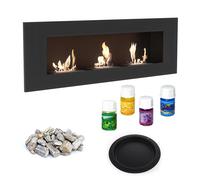 Biocamino Delta 3 Pendente con Kit Aromaterapia - Nero, Acciaio, Dimensioni 120x14.2x40 cm, Peso 18.2 kg