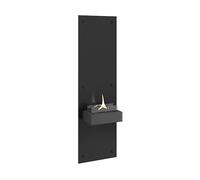 Biocamino TENDERFLAME Caminetto da parete ricaricabile con combustibile Alto Nero