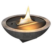 Biocamino TENDERFLAME Caminetto ricaricabile con combustibile da esterno e interno Iris Concrete, Grigio