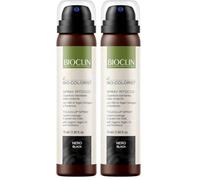 BIOCLIN Bio-Colorist Spray Ritocco Nero - 75 ml - Copertura Istantanea della Ricrescita Con Olio di Argan e Pantenolo - Risultato Naturale, Non Macchia e si Rimuove con lo shampoo. (Confezione da 2)
