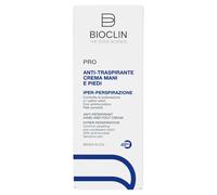 BIOCLIN PRO ANTI TRASPIRANTE CREMA MANI E PIEDI 50 ML - Trattamento per Sudorazione Eccessiva e Cattivi Odori - Per Mani e Piedi - Con Sali di Alluminio Attivati, Niacinamide e Prebiotico