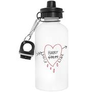 BIOCLOD Harry Fine Line Heart Riutilizzabile Bianca Alluminio Bottiglia d'acqua Reusable White Aluminium Water Bottle