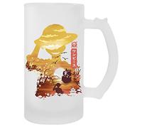 BIOCLOD One Piece Luffy Sunset Good Day To Sail Trasparente Tazza per Birra Con Maniglia Transparent Mug For Beer