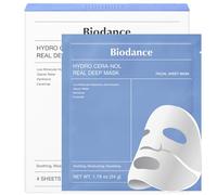 BIODANCE Hydro Cera-nol Real Deep Mask, Overnight Hydrogel, lenitiva, idratante, nutriente, 34 g x 4 pezzi