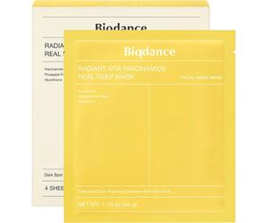 Biodance Radiant Vita Niacinamide Real Deep Mask, 4 pezzi