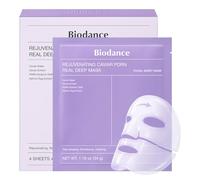 BIODANCE Rejuvenating Caviar PDRN Real Deep Mask, Maschera Viso Notturna in Hydrogel, Rigenerante e Rassodante con Estratto di Caviale, Effetto Illuminante e Anti-Età, K-Beauty, 34g x 4 Pezzi