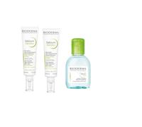 Bioderma | Set di 2 Sebio Globale 30 ml + 1 Sebio H2O 100 ml in Omaggio | Idrata e purifica | Alta tolleranza | Anti-imperfezione e anti-marcature | Il volto | Pelle a tendenza acneica