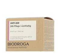 Biodroga Crema viso anti invecchiamento 24 ore ricca, 50 ml - rassodante anti rughe cura del viso crema giorno crema notte vegan bioscience Institut