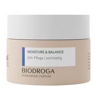 Biodroga Crema viso da 24 ore ricca, 50 ml, idratante per la cura del viso rassodante, cura diurna, cura notturna