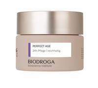 Biodroga Cura della pelle rassodante anti invecchiamento 24 ore ricca, 50 ml, crema idratante Skincare, antirughe, vegan Perfect Age Bioscience Institut