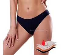 BIOECEUA - Mutande mestruali da donna, per spiaggia e piscina, a 4 strati, a prova di perdite, nessuna traccia, costume da bagno per ragazze e adolescenti, super assorbenti, ad asciugatura rapida