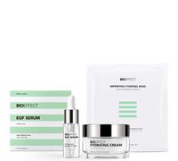 BIOEFFECT Icons Set including EGF Serum, Hydrating Cream 50ml and Imprinting Hydrogel Mask 25g