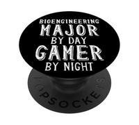 Bioengineering Major By Day Gamer By Night Student Gamer PopSockets PopGrip Adesivo