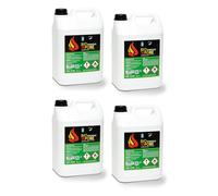 Bioetanolo 20LT Combustibile per Camini, Biocaminetti e Stufe Tepore 2BM | Bio Etanolo Inodore, Alcool Etilico di Origine Vegetale, Eco Compatibile, Pulito, Liquido | Cartone 4 Taniche 5 Litri
